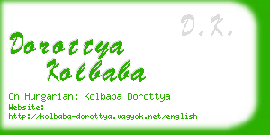 dorottya kolbaba business card